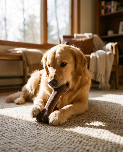 Nylon Bone Chew Toy for Aggressive Chewers, in use at home