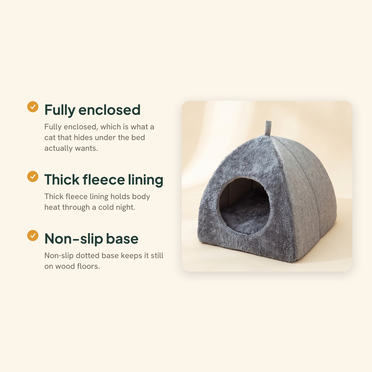 Triangle Felt Cat House, key benefits