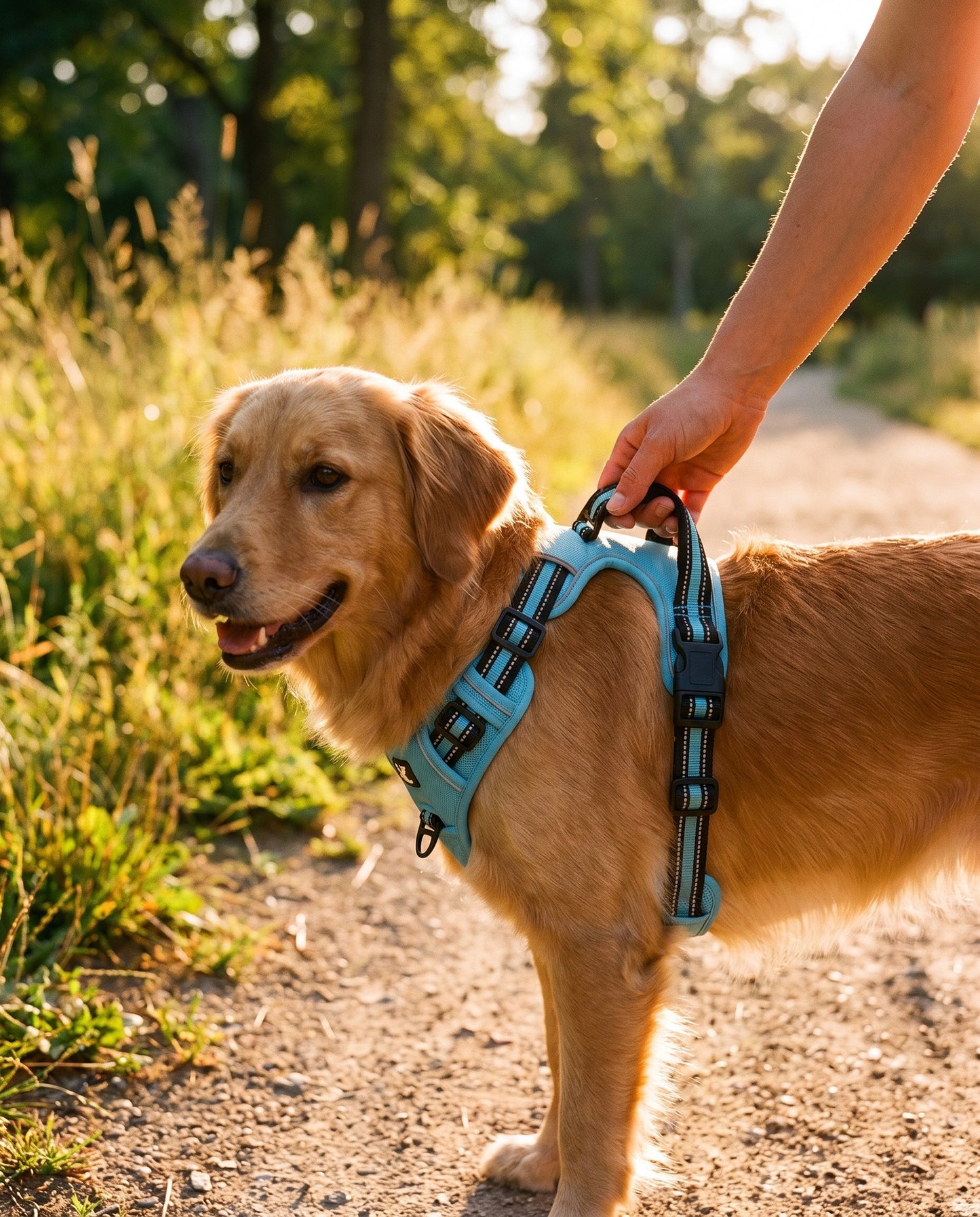 No-Pull Dog Harness with Control Handle, in use at home