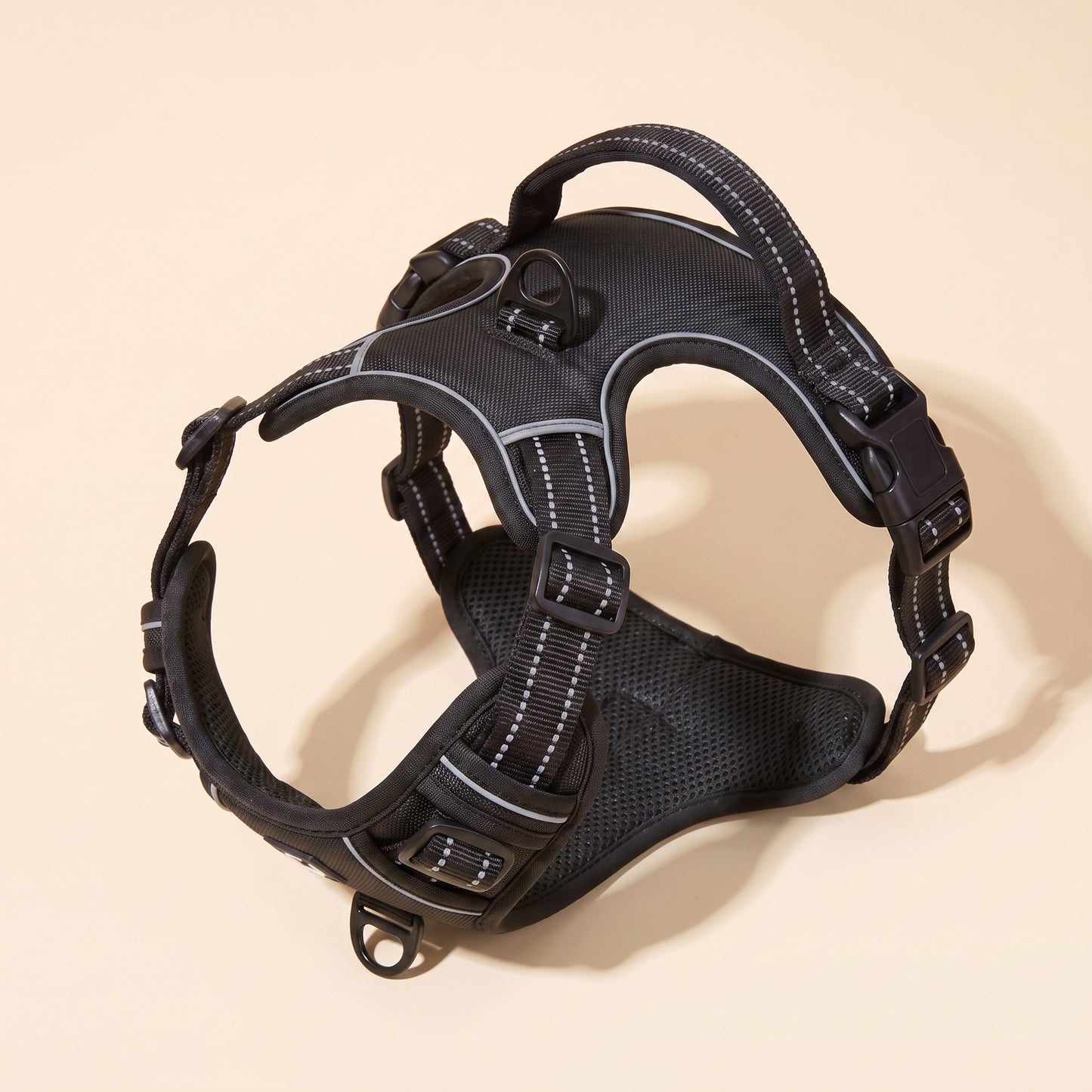 No-Pull Dog Harness with Control Handle - black