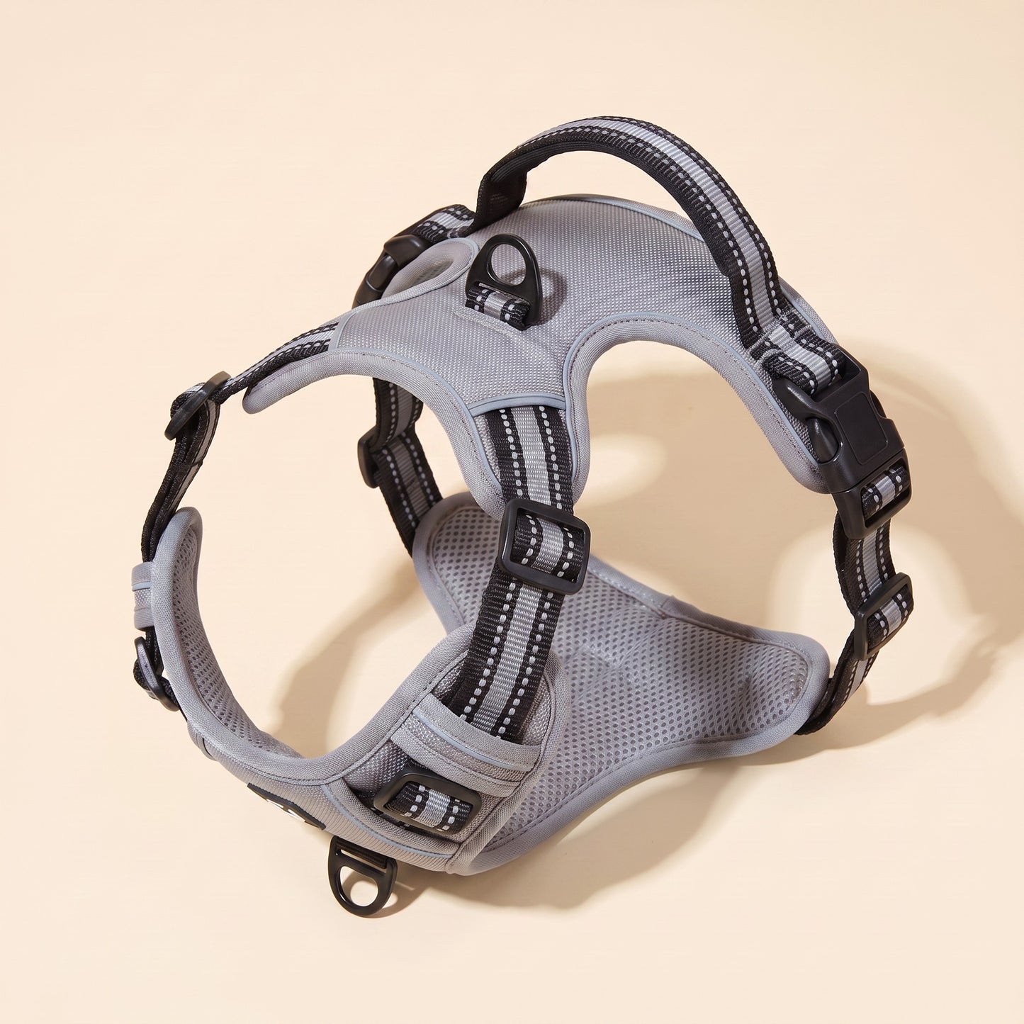 No-Pull Dog Harness with Control Handle - gray