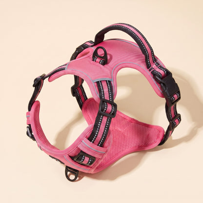 No-Pull Dog Harness with Control Handle - pink