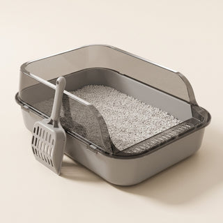 High-Sided Semi-Enclosed Litter Tray