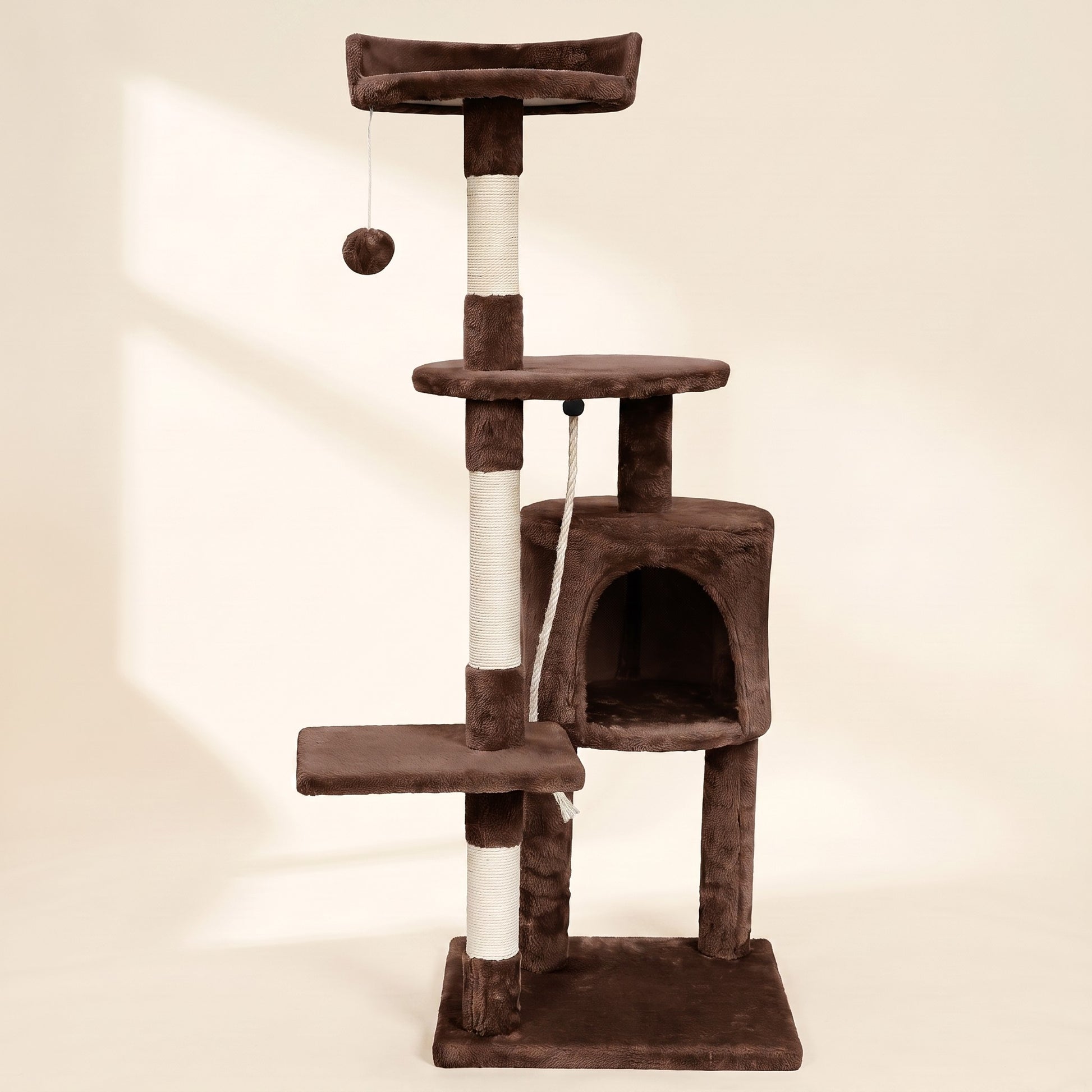 Cat Tree with Condo and Top Perch - tower-dark