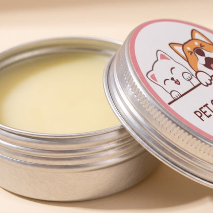 Beeswax Paw and Nose Balm Tin, 50g, close-up detail