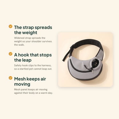 Mesh Sling Carrier, Grey, key benefits