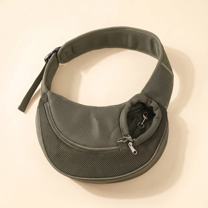 Mesh Sling Carrier with Safety Hook in Green