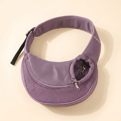 Mesh Sling Carrier with Safety Hook in Purple