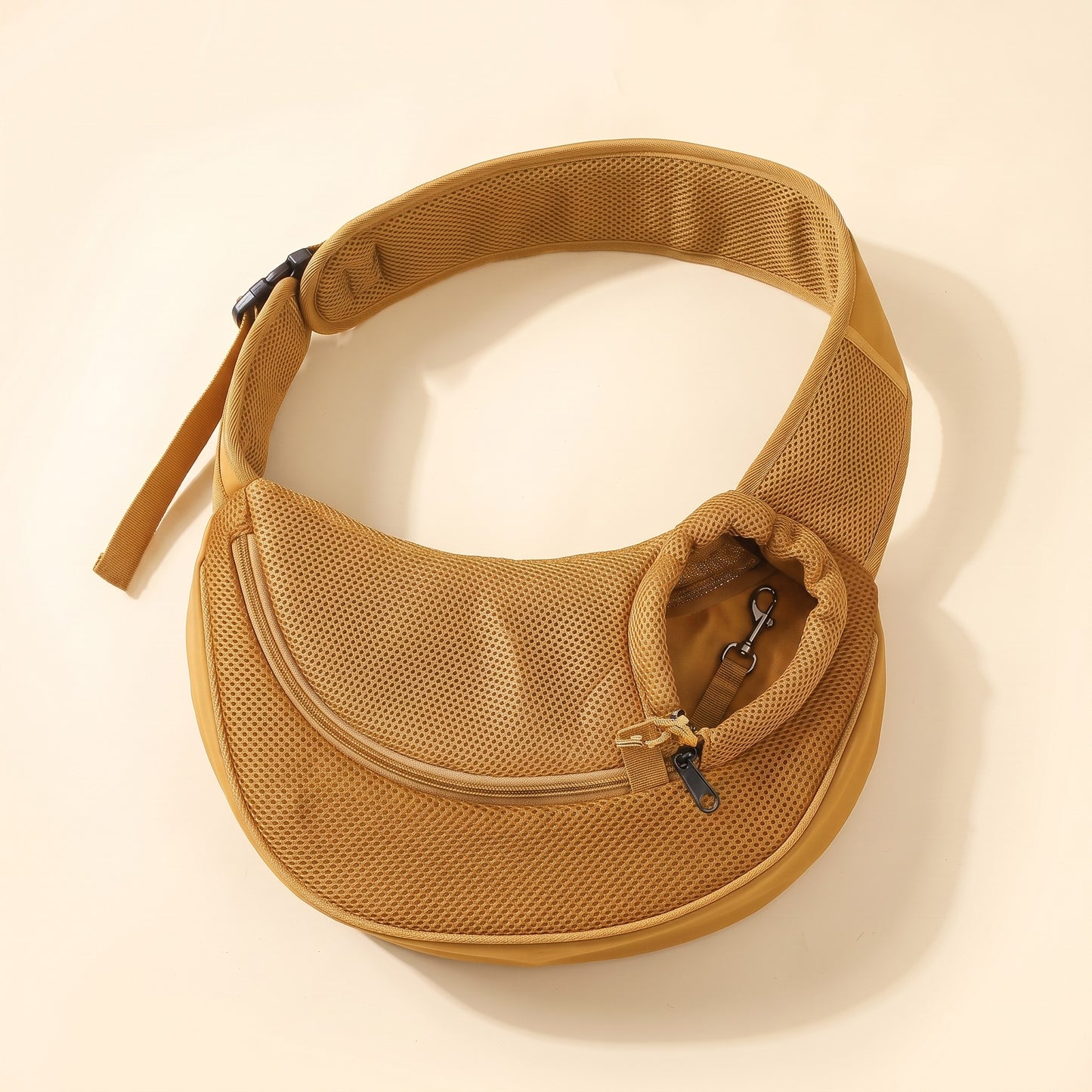 Mesh Sling Carrier with Safety Hook in Yellow