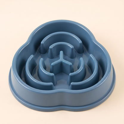 Maze Slow Feeder Bowl - cloud-steel-blue