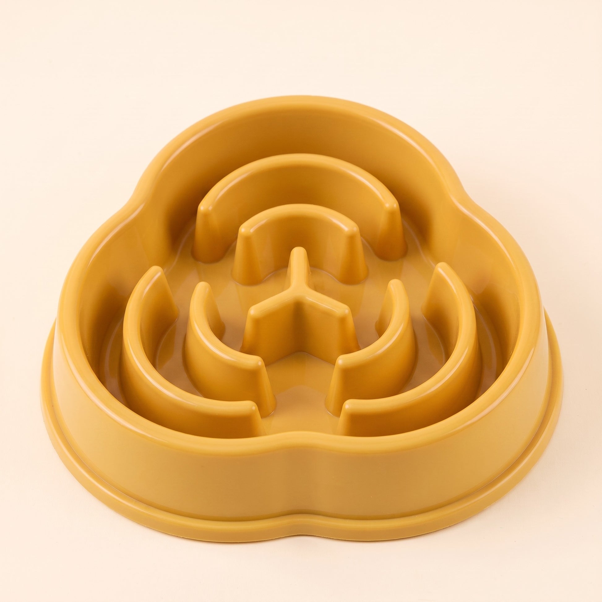 Maze Slow Feeder Bowl - cloud-yellow