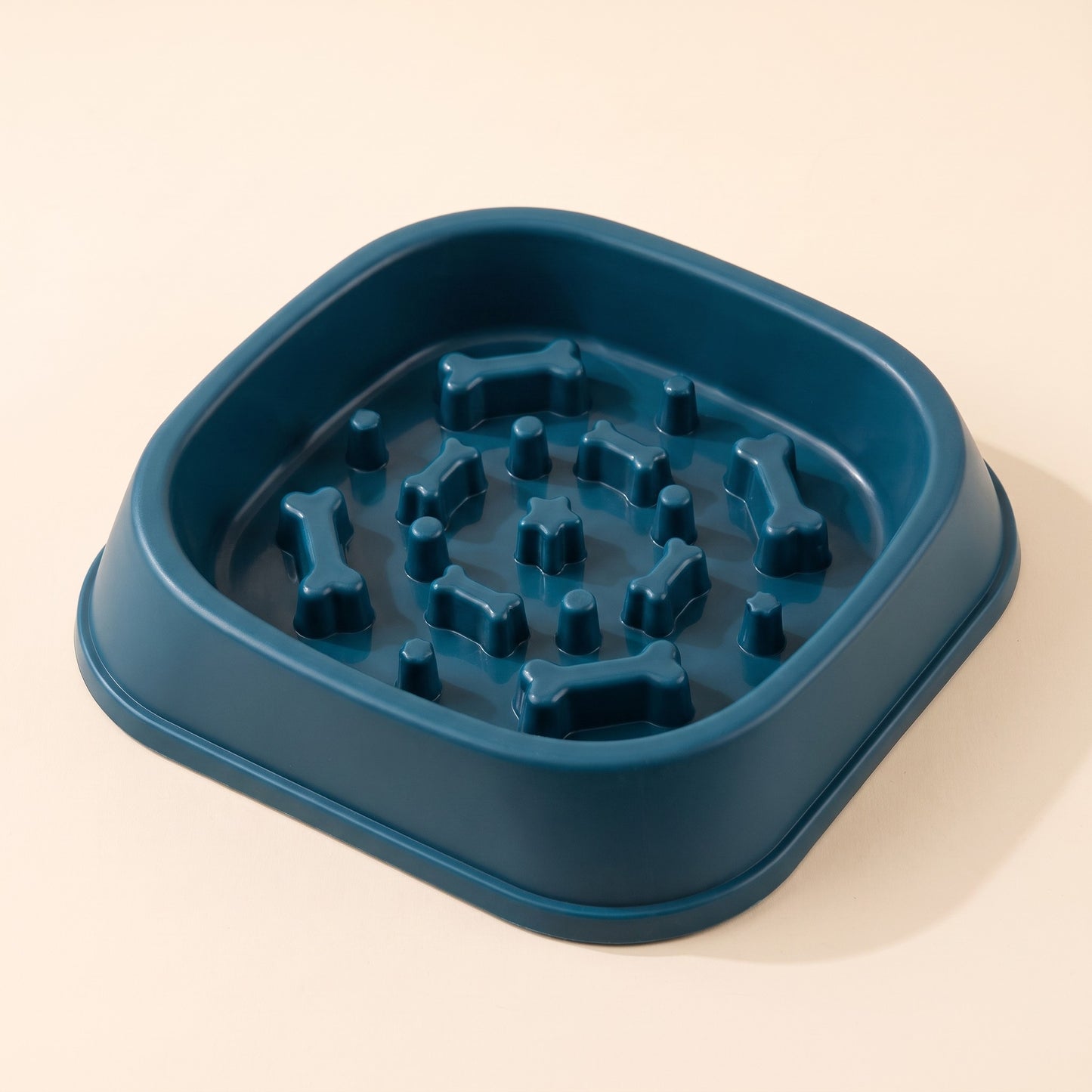 Maze Slow Feeder Bowl - sq-navy