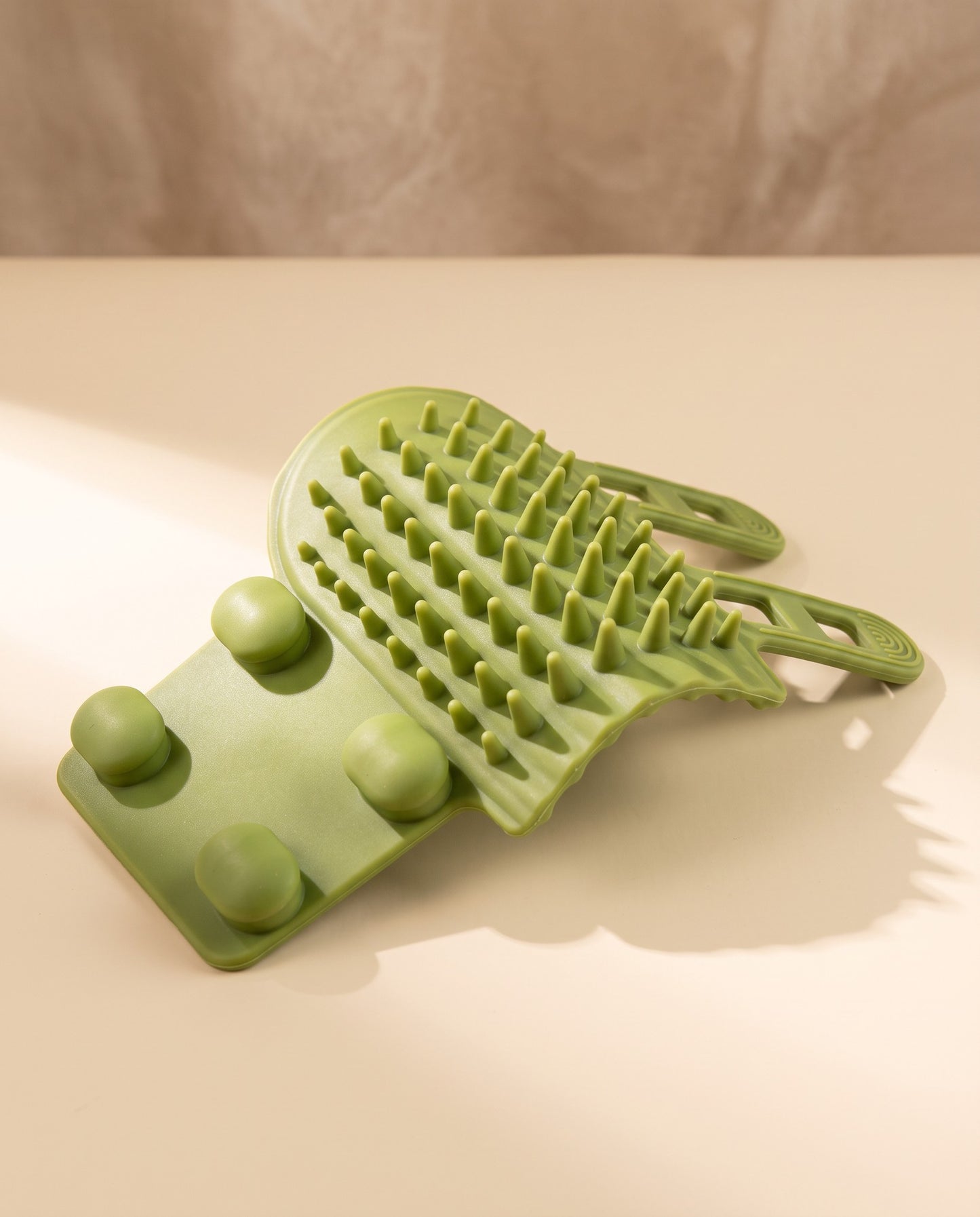 Corner Massage Comb for Cats, styled in a home setting