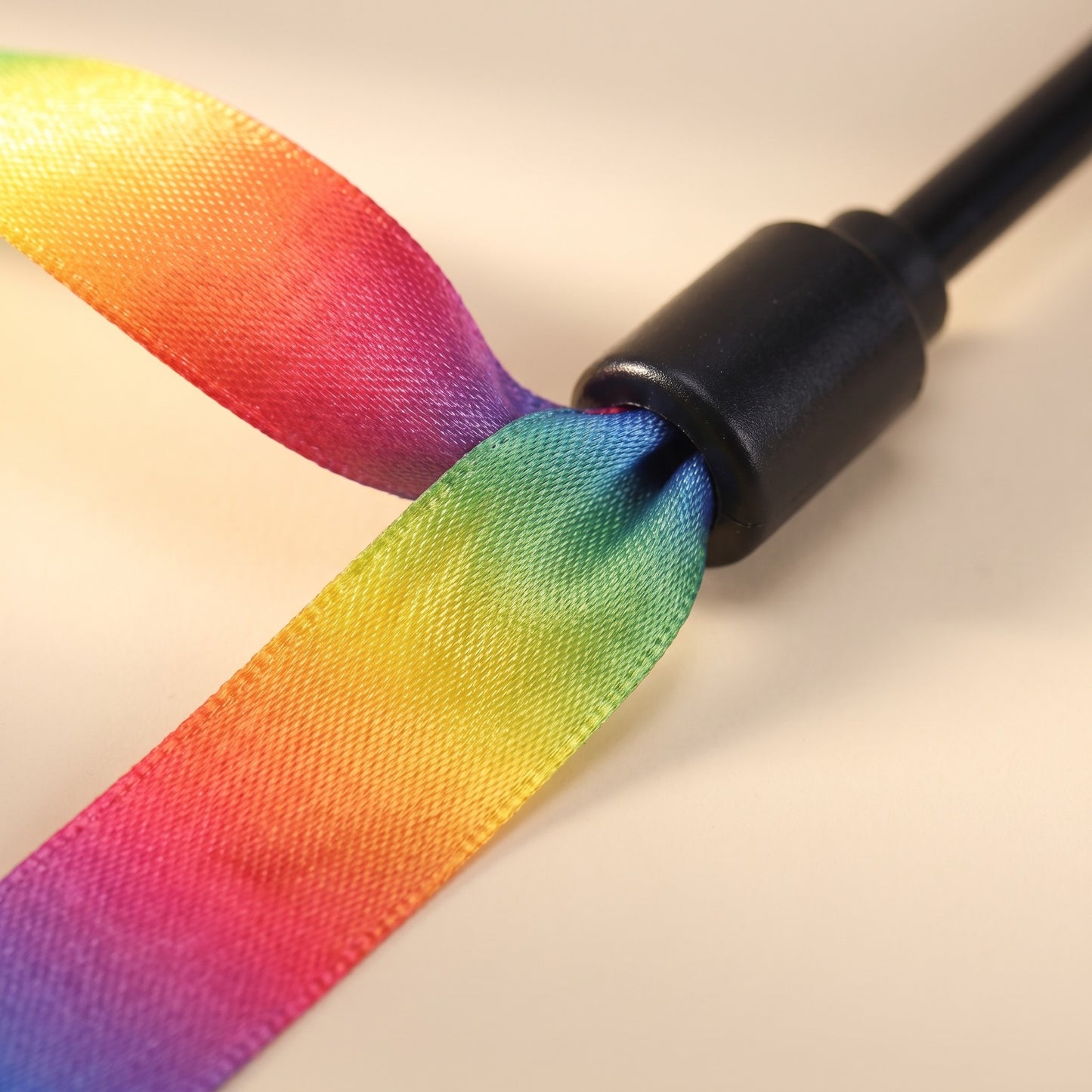 Rainbow Ribbon Teaser Wand, close-up detail