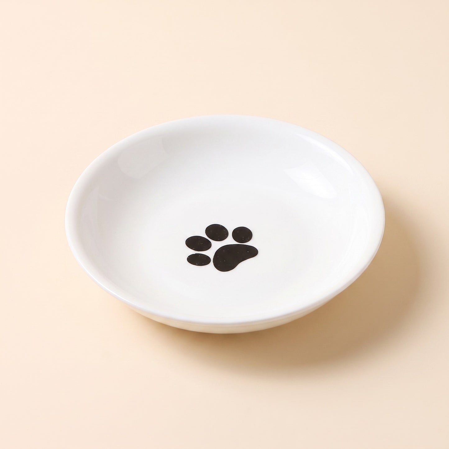 Ceramic Cat Bowl on Raised Stand - plate-paw