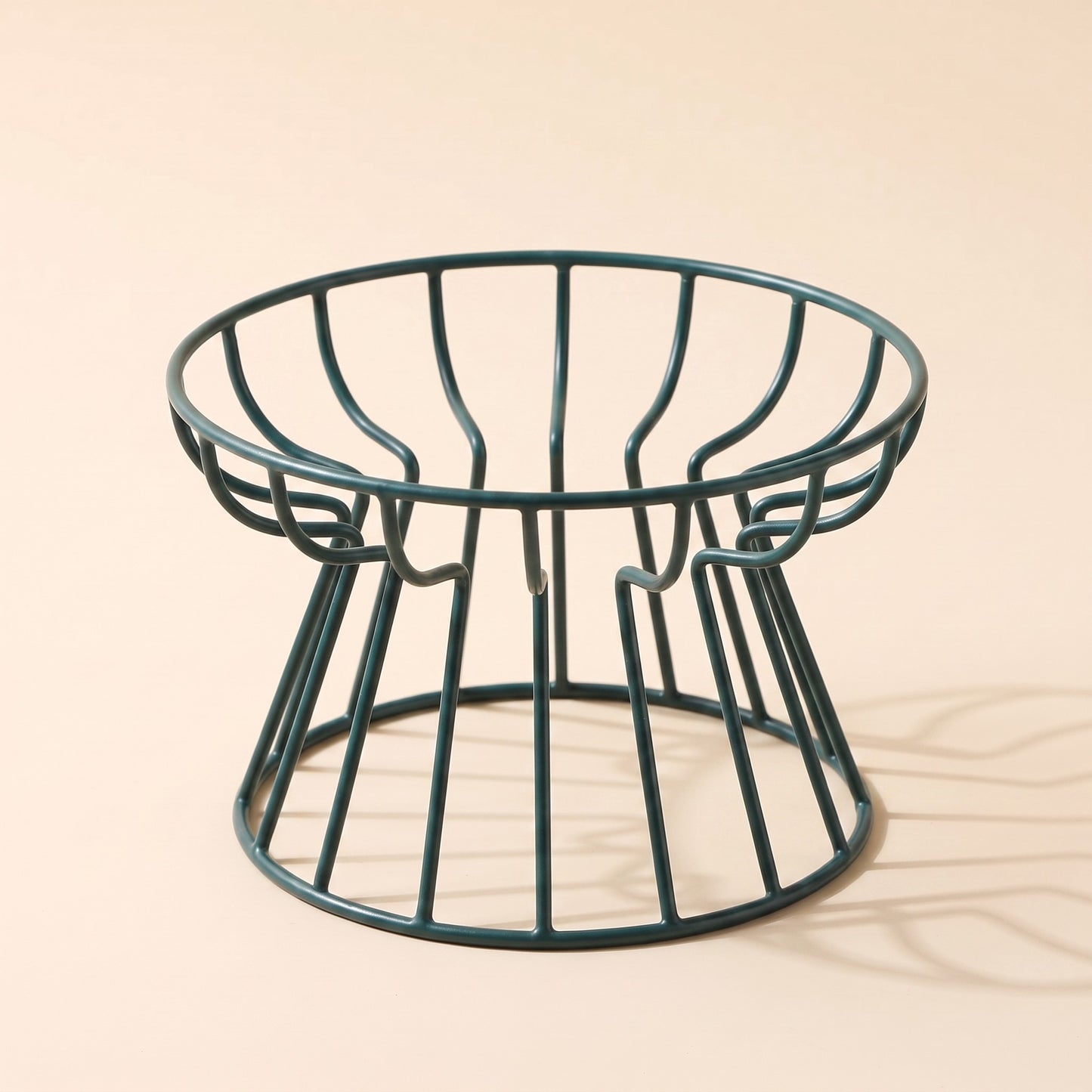 Ceramic Cat Bowl on Raised Stand - rack-green