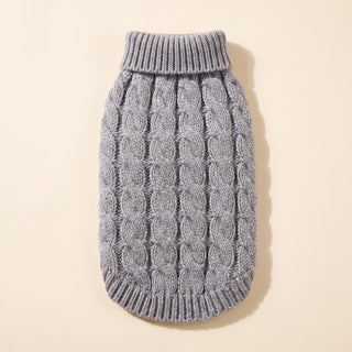 Cable-Knit Turtleneck Dog Sweater
