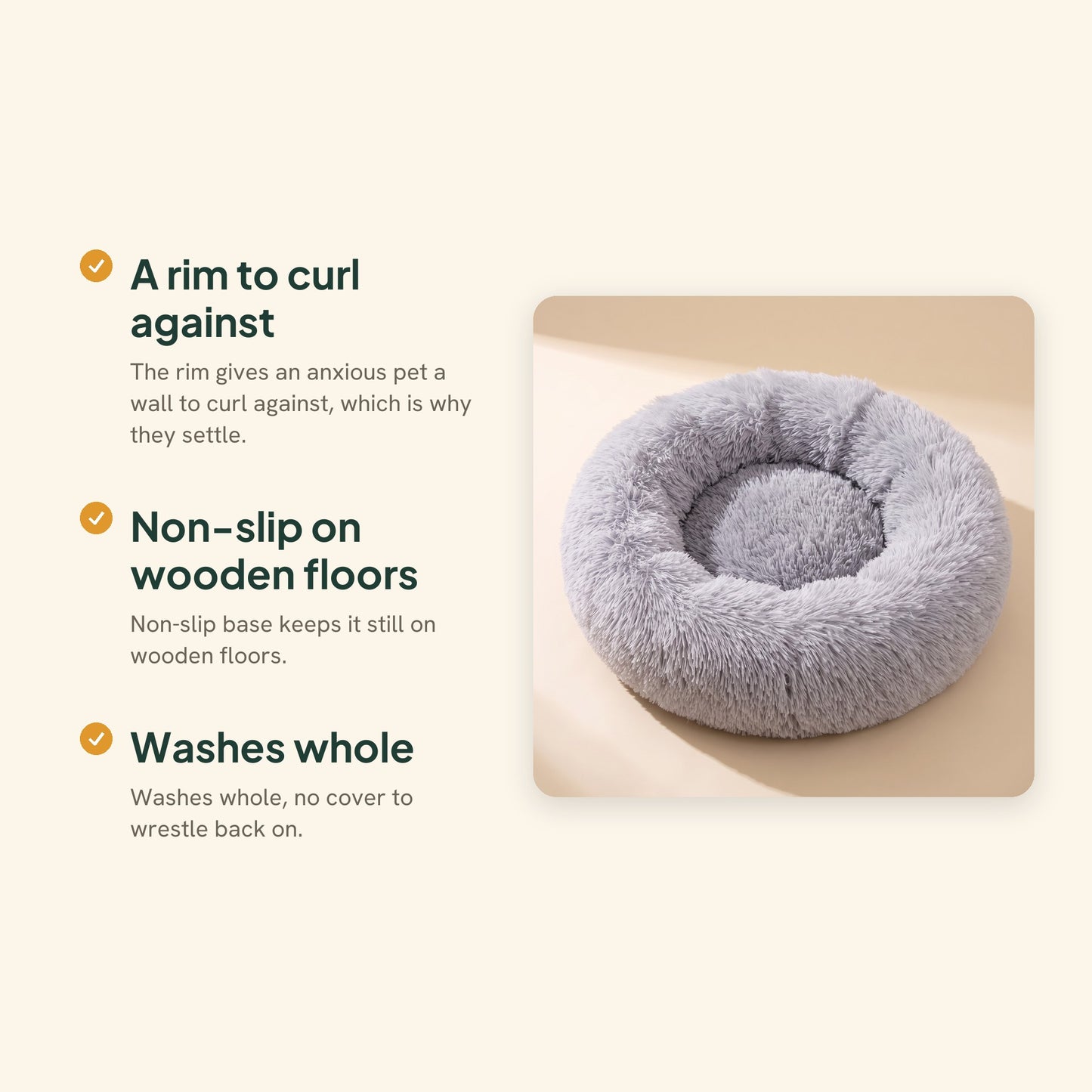 Round Donut Cuddler Bed, key benefits