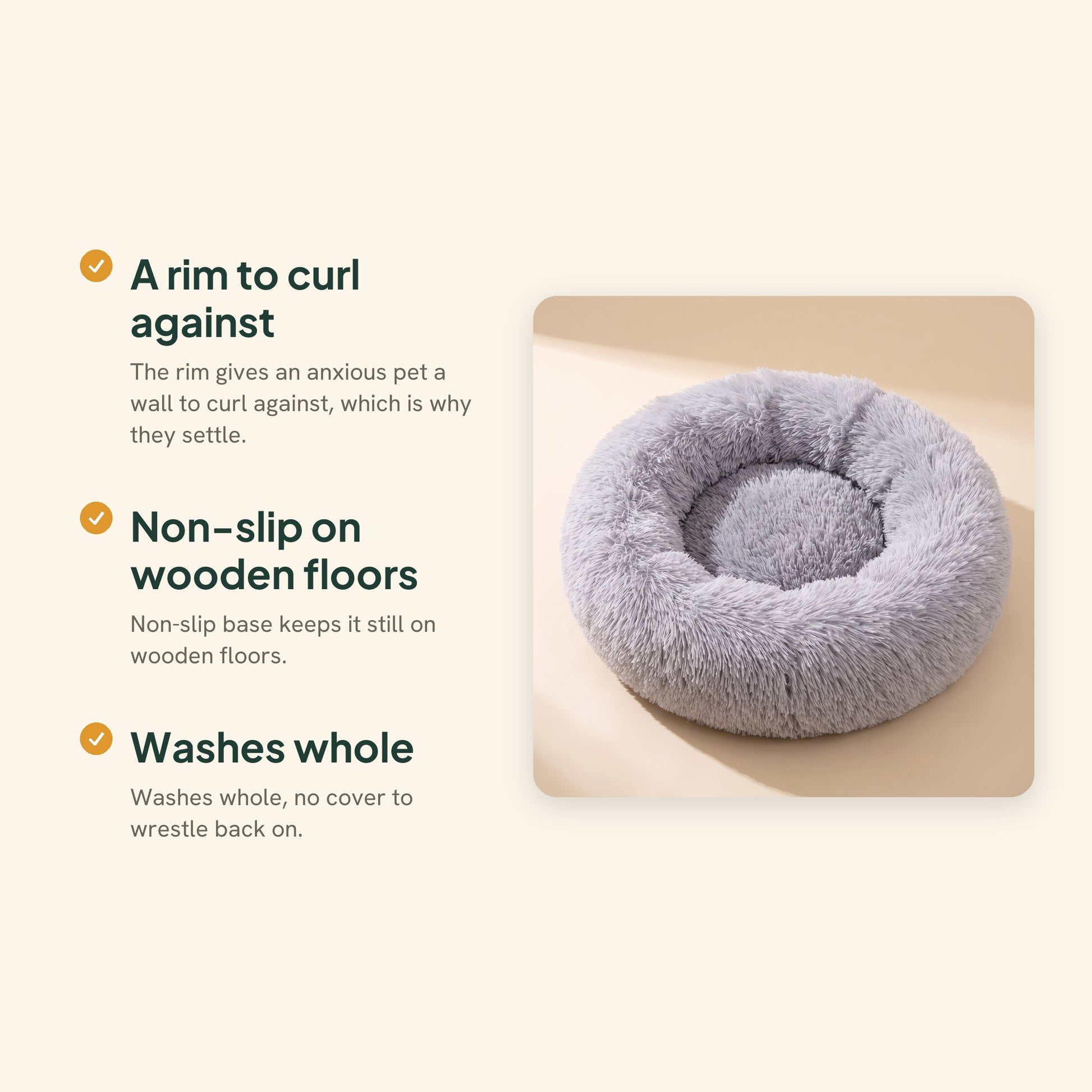 Round Donut Cuddler Bed, key benefits