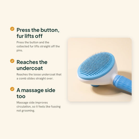 Self-Cleaning Slicker Brush, key benefits