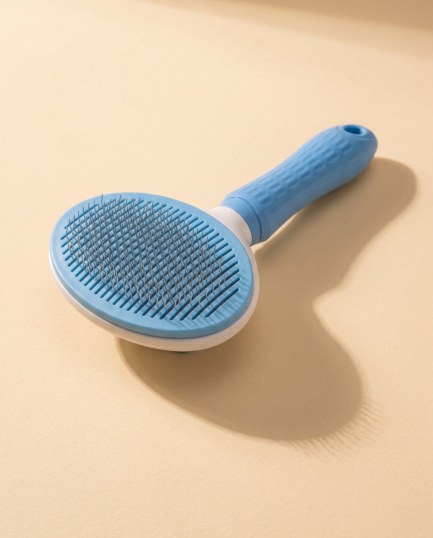 Self-Cleaning Slicker Brush, styled in a home setting