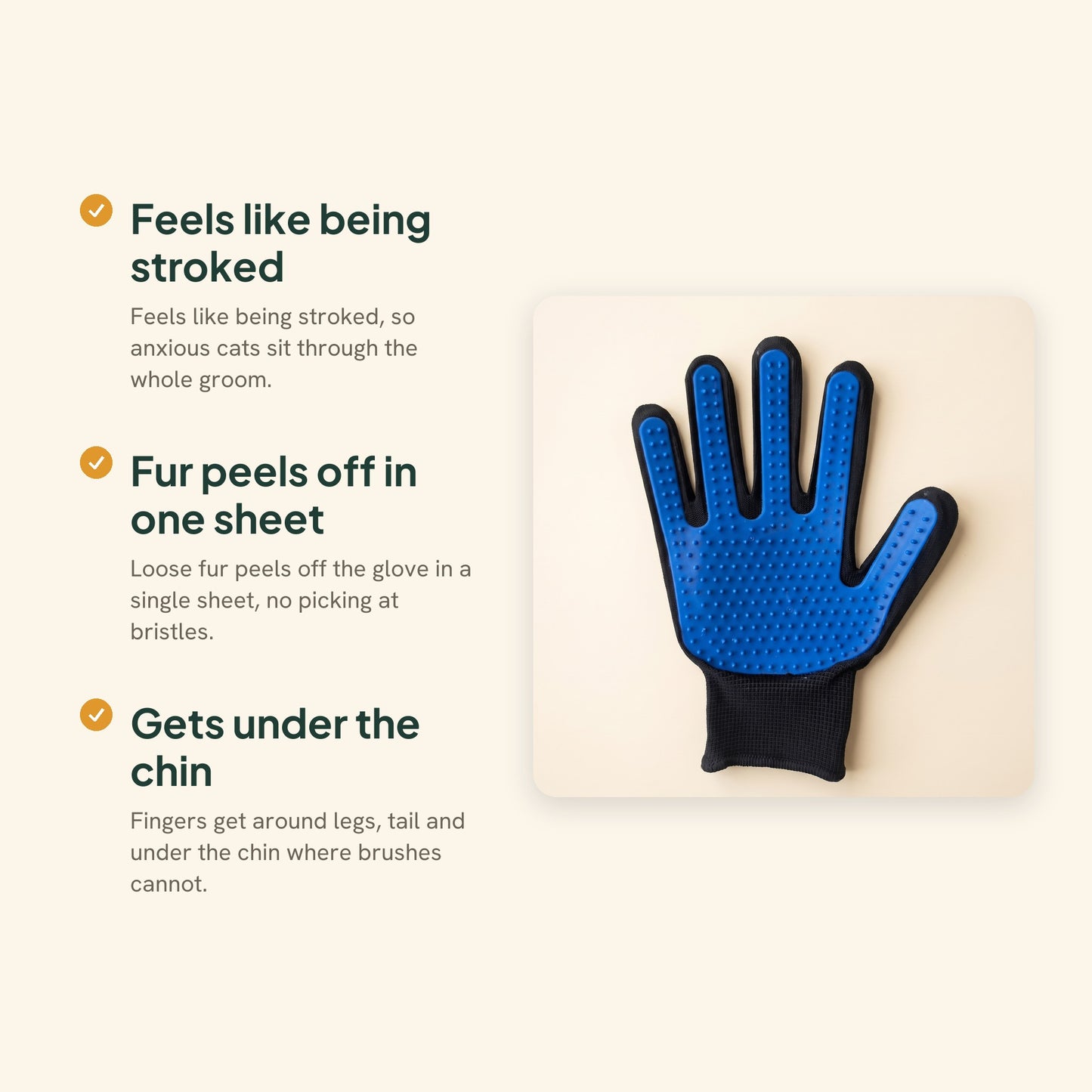 Silicone Deshedding Grooming Glove, key benefits