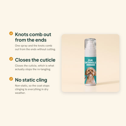 Fur Detangling Treatment Spray, key benefits
