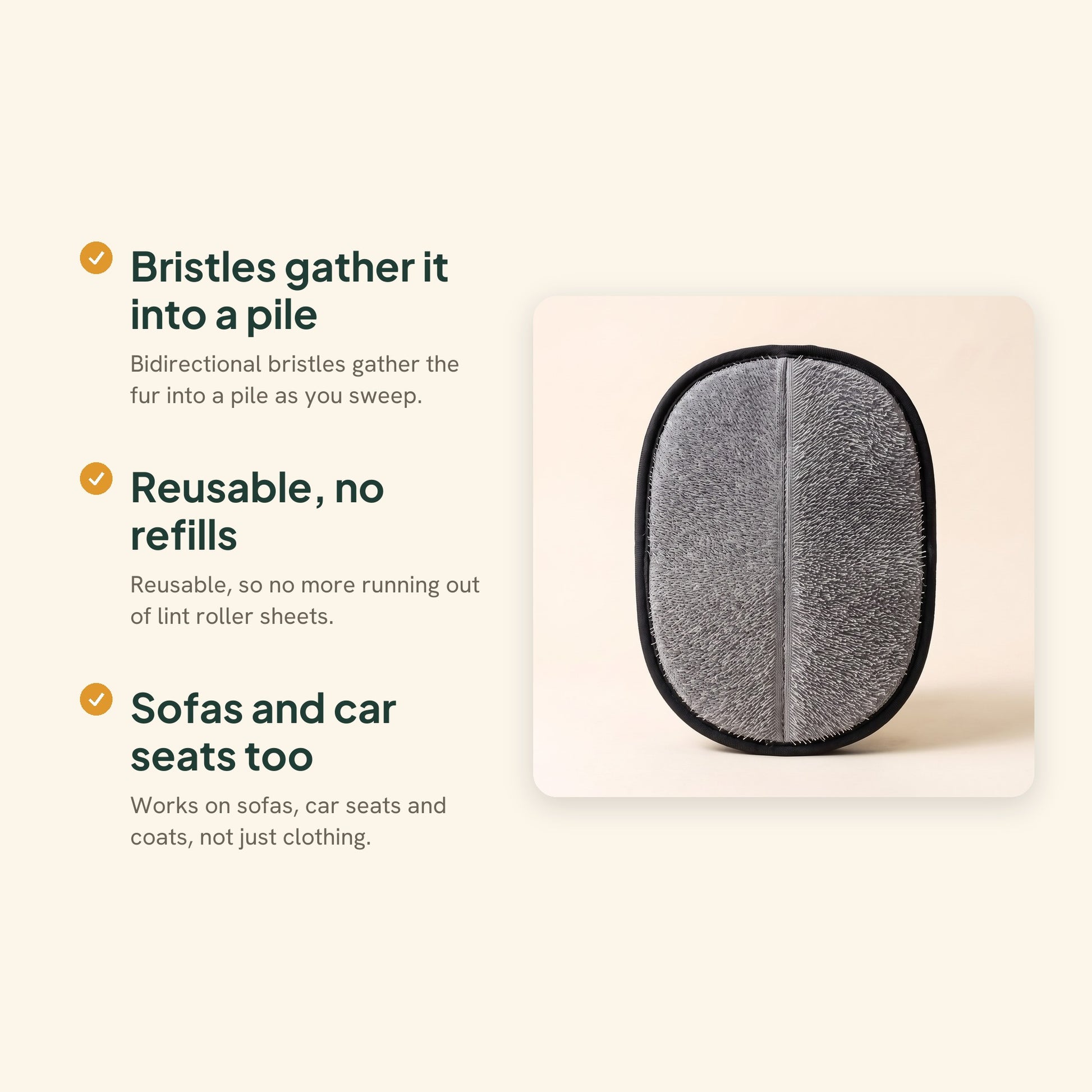 Reusable Pet Hair Removal Mitt, key benefits