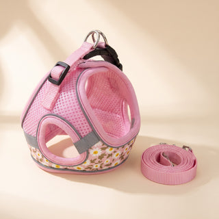 Printed Mesh Step-In Harness and Leash Set