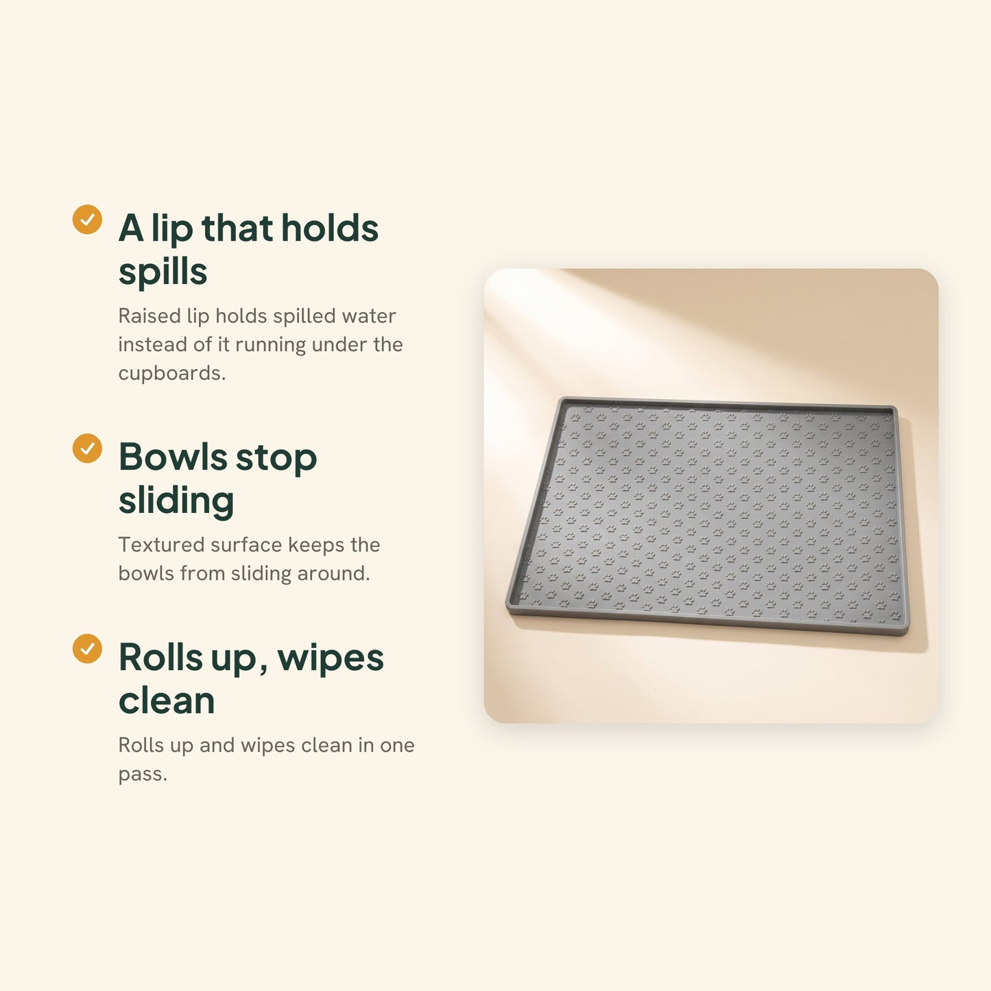 Silicone Paw Print Feeding Mat, key benefits