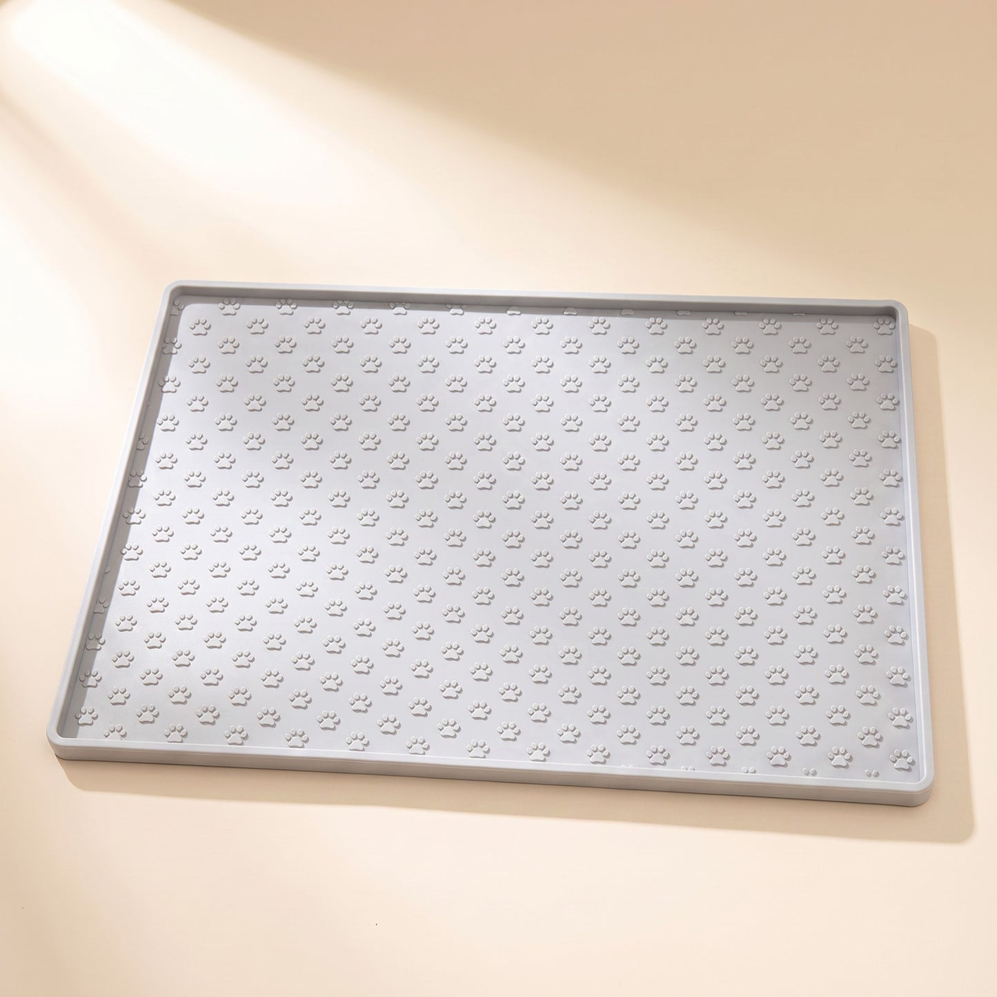 Silicone Paw Print Feeding Mat - silver