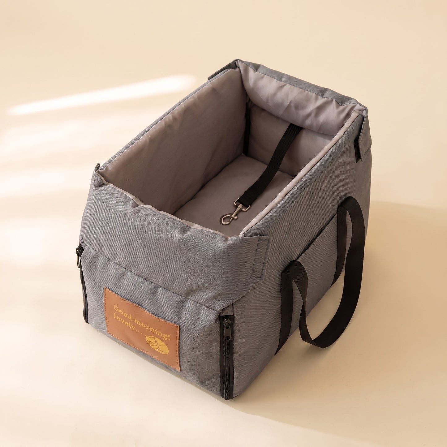 Console Booster Car Seat and Carrier in grey