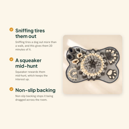 Paw-Shaped Snuffle Mat with Squeaker, key benefits