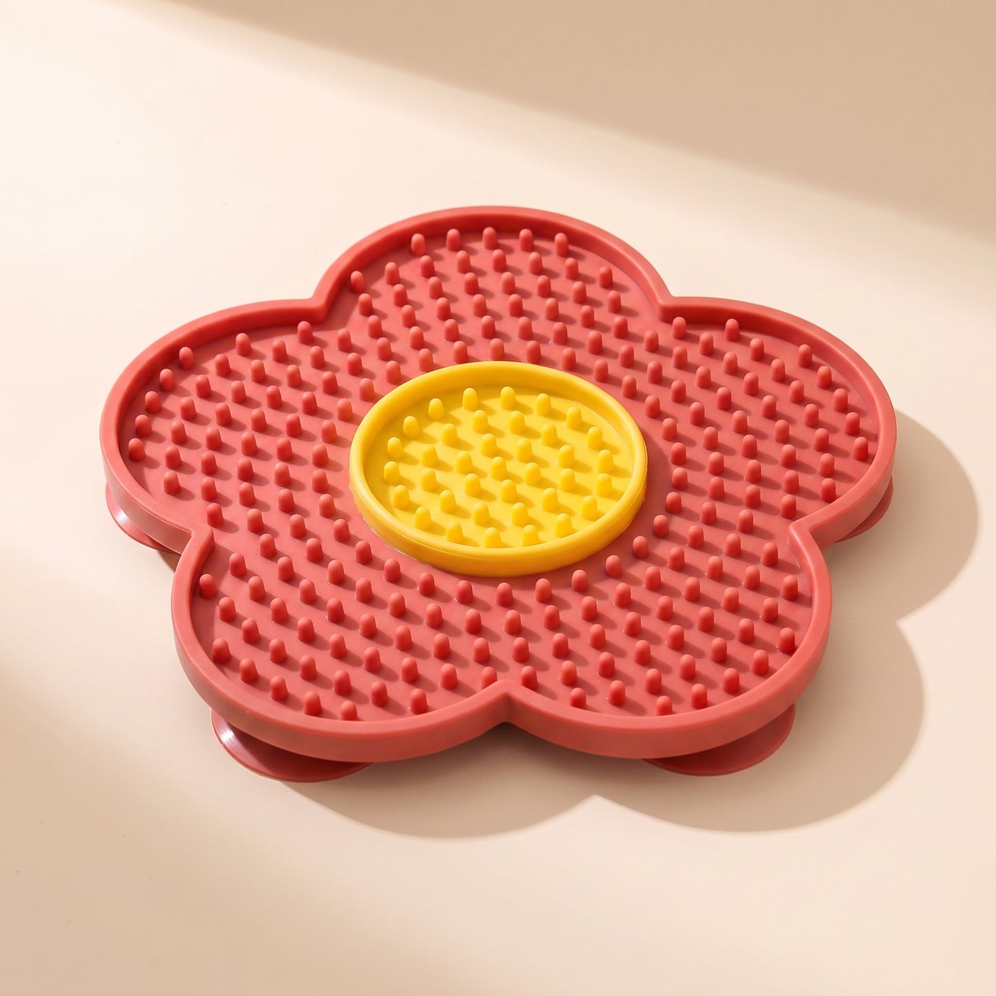 Sunflower Silicone Lick Mat - red