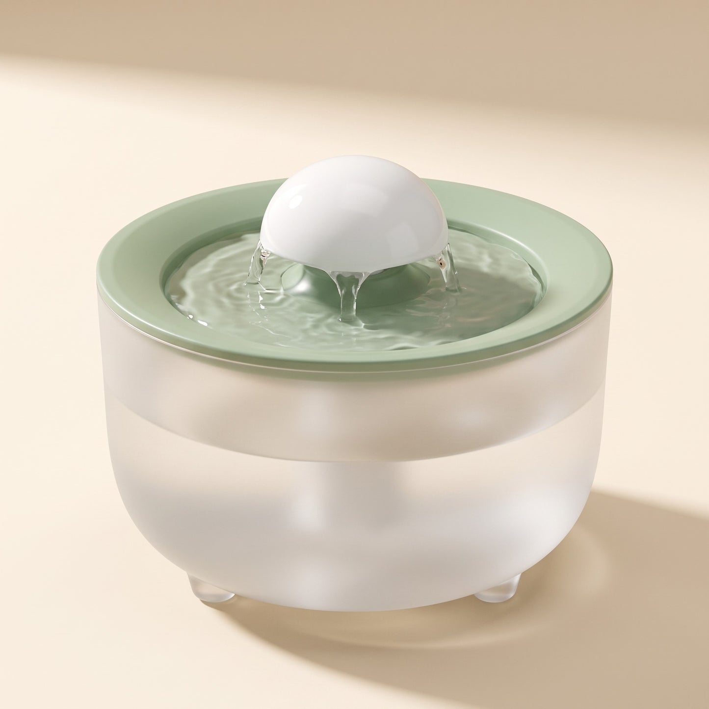 Flower Cat Water Fountain, 1200ml, var green opaque