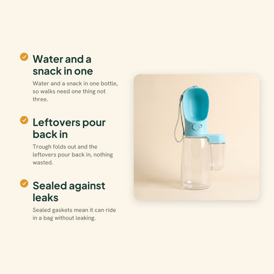 2-in-1 Travel Bottle with Food Compartment, key benefits