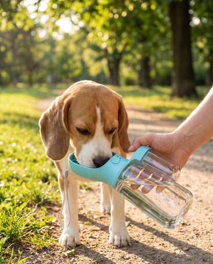 2-in-1 Travel Bottle with Food Compartment, in use at home