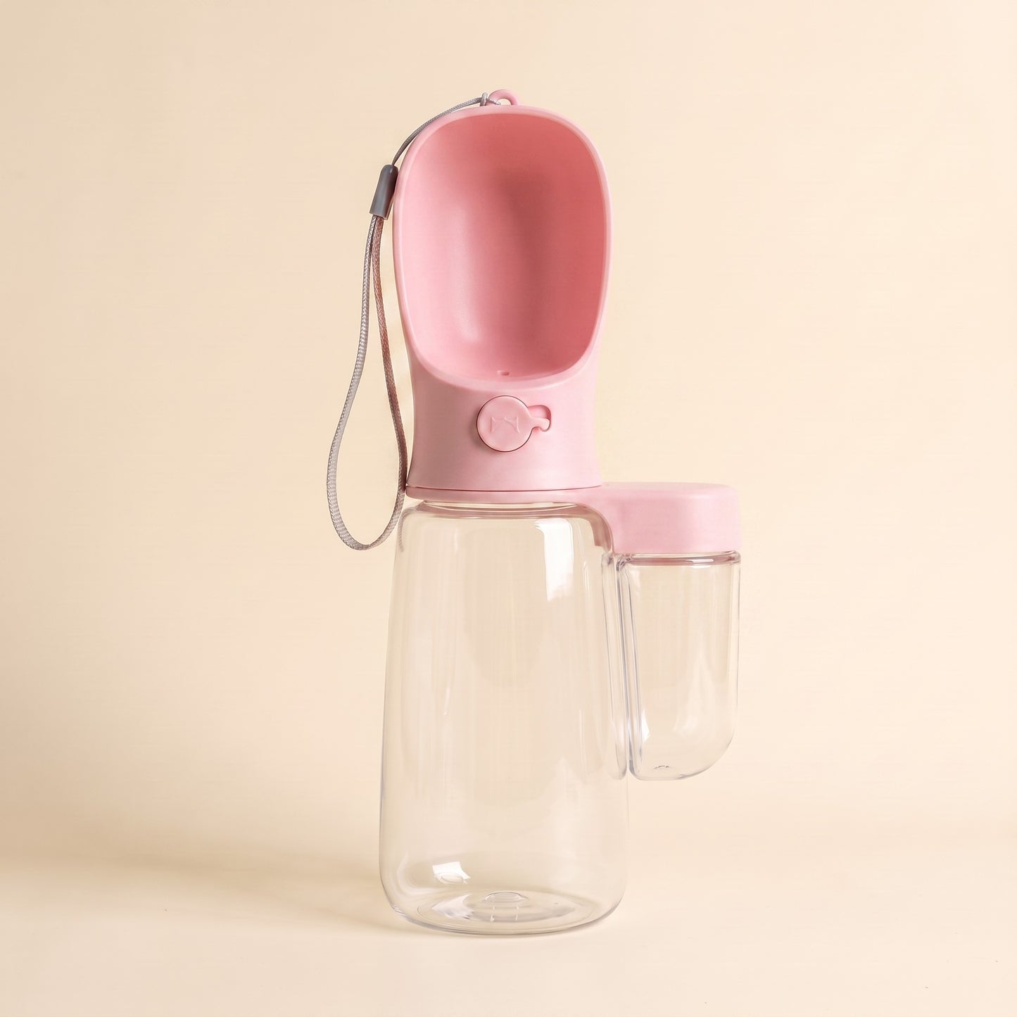 2-in-1 Travel Bottle with Food Compartment - pink