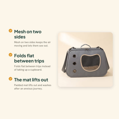 Foldable Soft-Sided Shoulder Carrier, key benefits