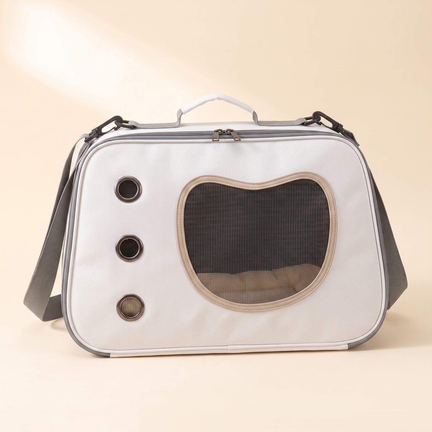 Foldable Soft-Sided Shoulder Carrier - white