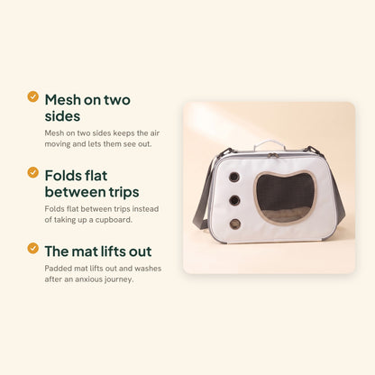 Soft-Sided Shoulder Carrier, White, key benefits