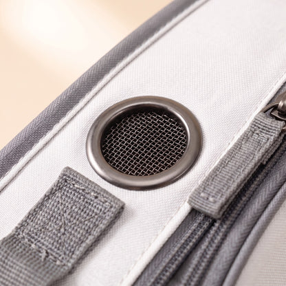 Soft-Sided Shoulder Carrier, White, close-up detail