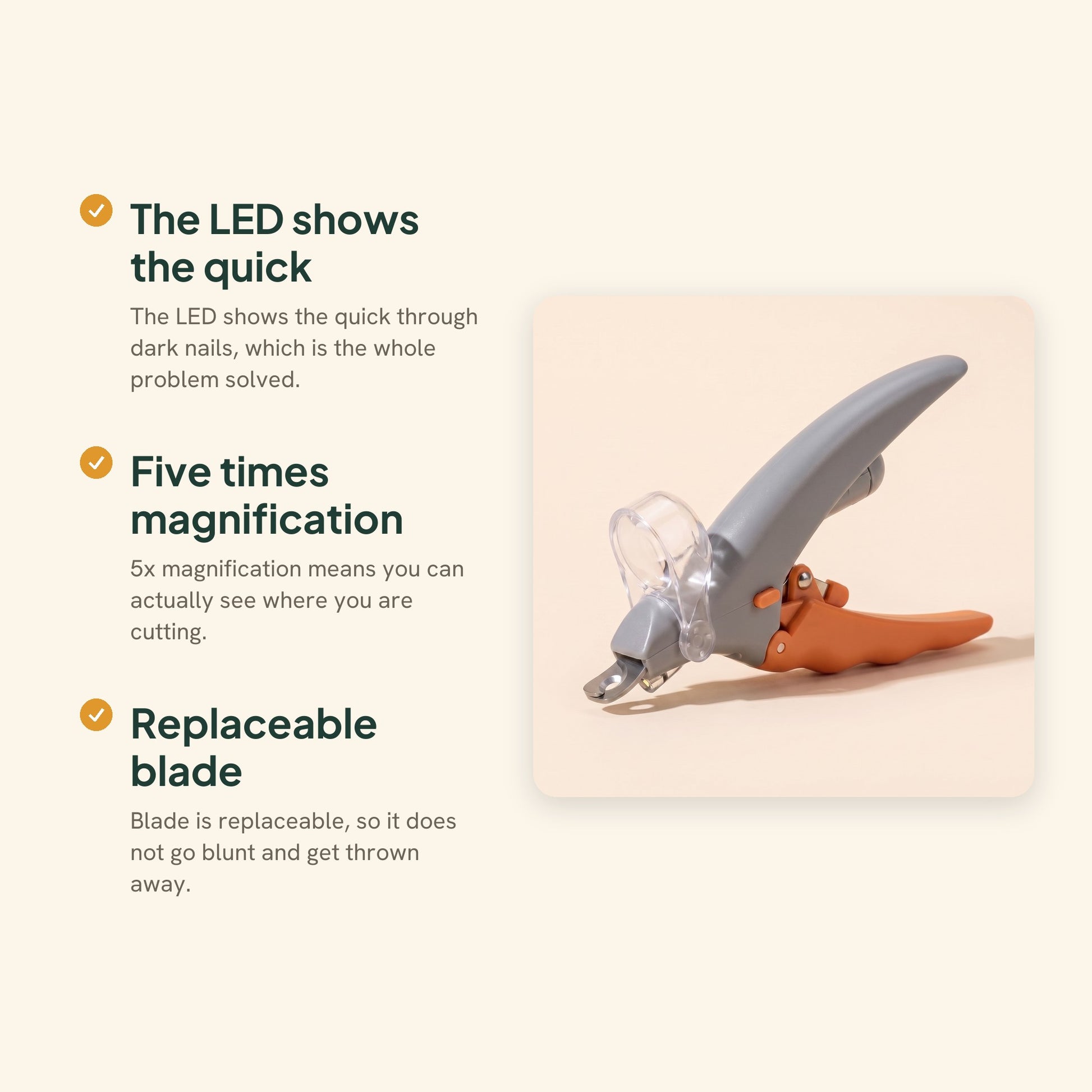 LED Nail Clippers with Magnifier, key benefits