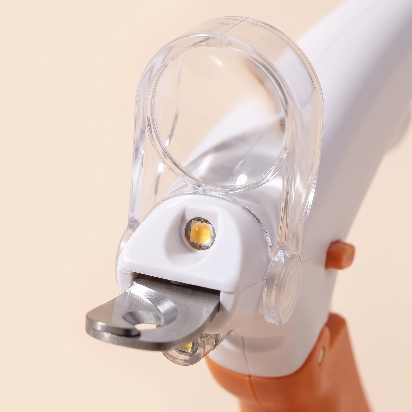 LED Nail Clippers with Magnifier, close-up detail