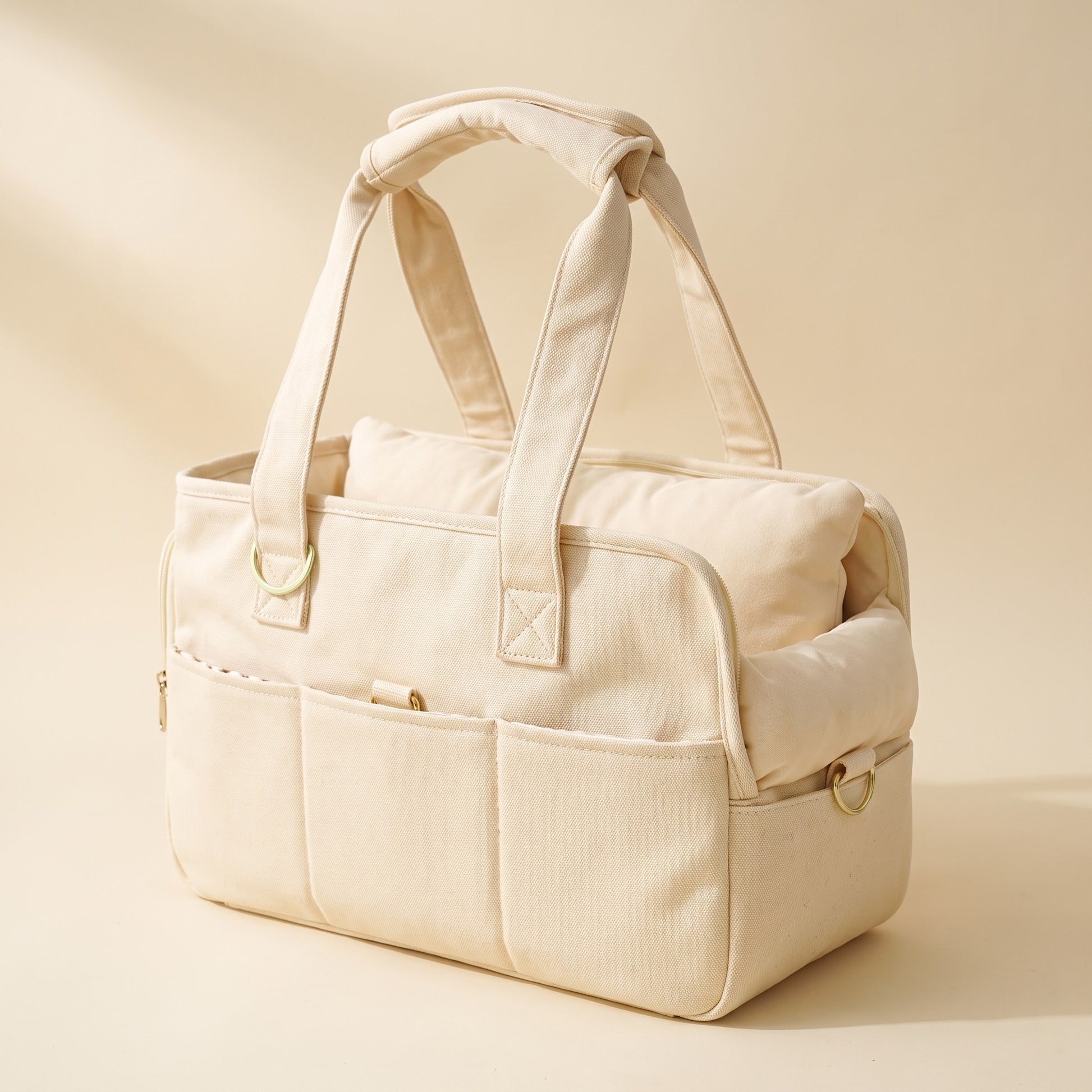 Structured Canvas Dog Carrier Handbag