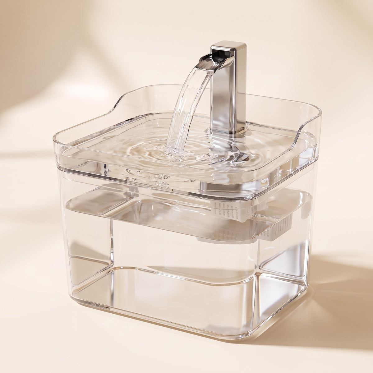 1.5L Cat Water Fountain, Transparent