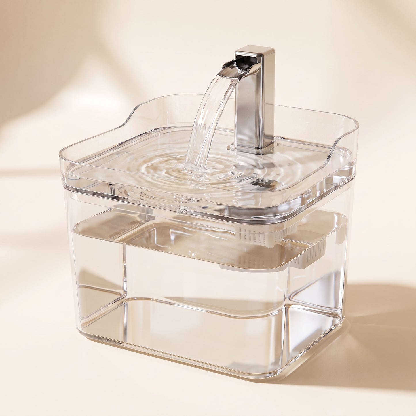 1.5L Cat Water Fountain with Auto Filter - transparent
