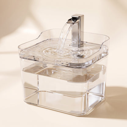 1.5L Cat Water Fountain with Auto Filter - transparent