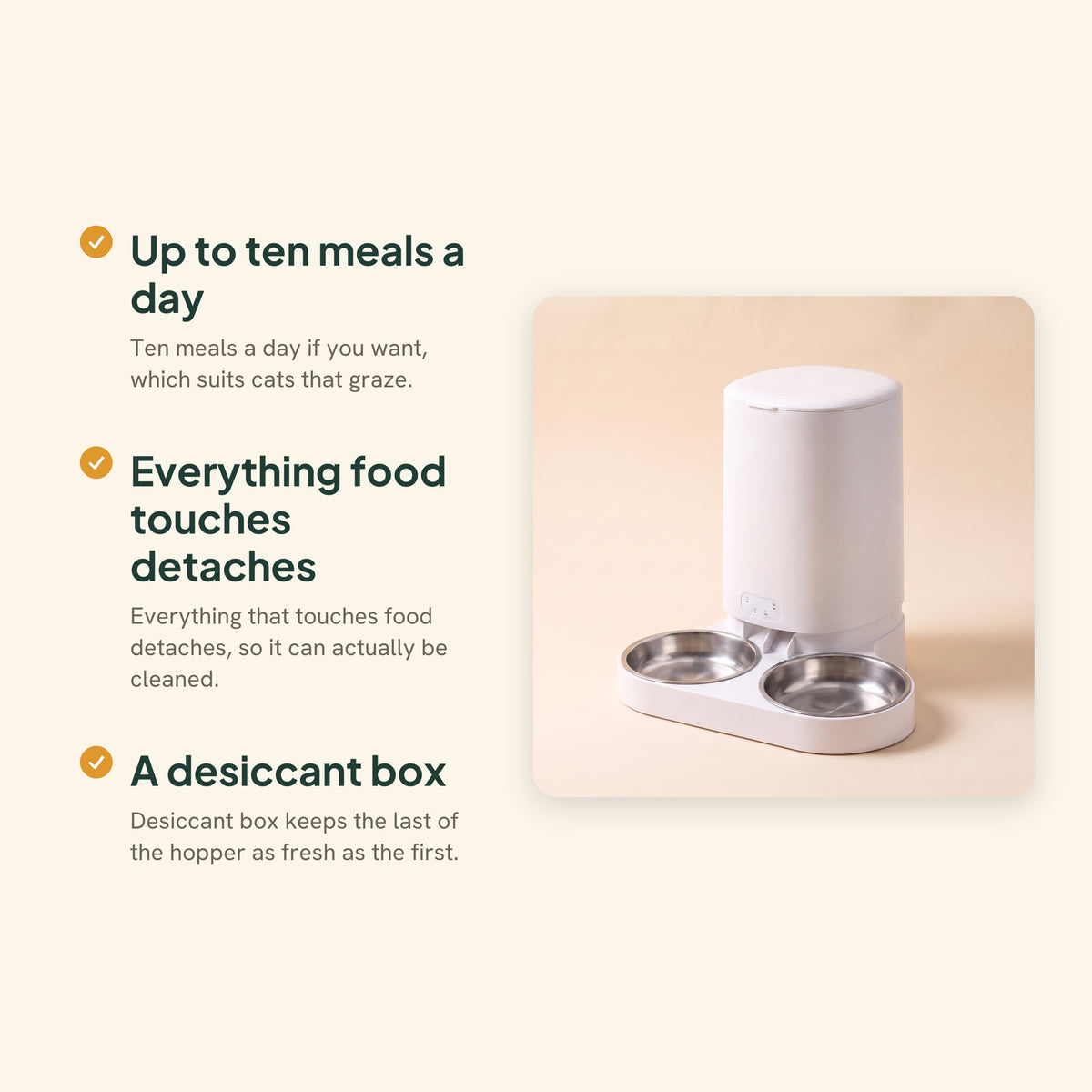 Smart WiFi Feeder, 4L, WiFi Double Bowl, key benefits