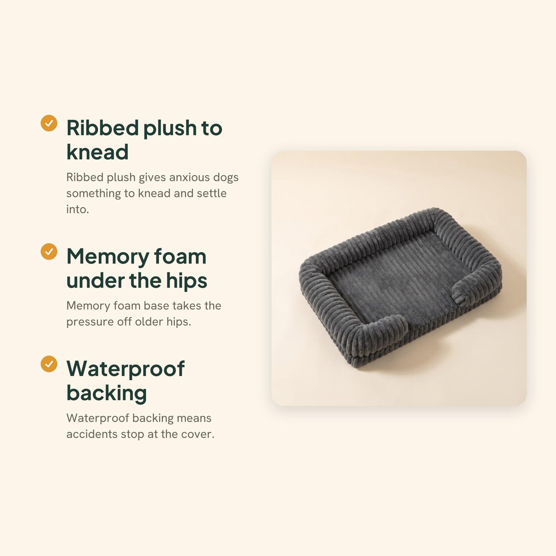 Calming Orthopedic Bolster Bed, key benefits